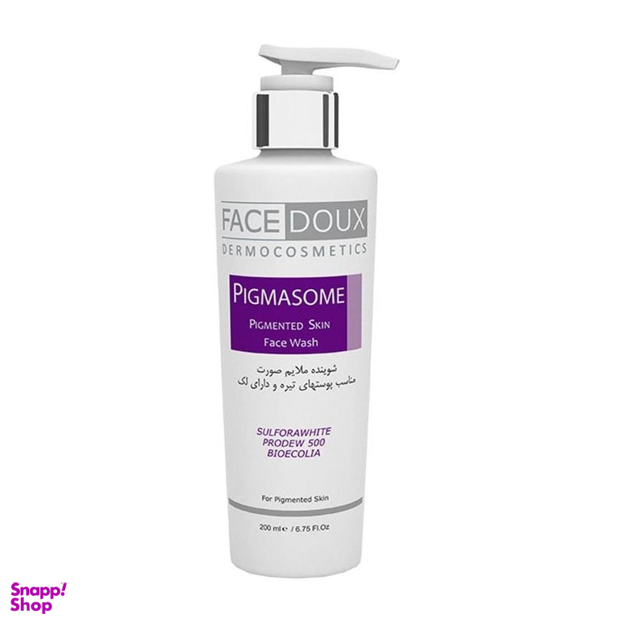 ژل شستشو صورت فیس دوکس (Face Doux) سری Pigmasome مناسب انواع پوست حجم 200 میلی لیتر