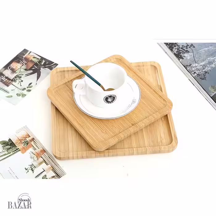 سینی بامبو مربع بزرگ سایز 30