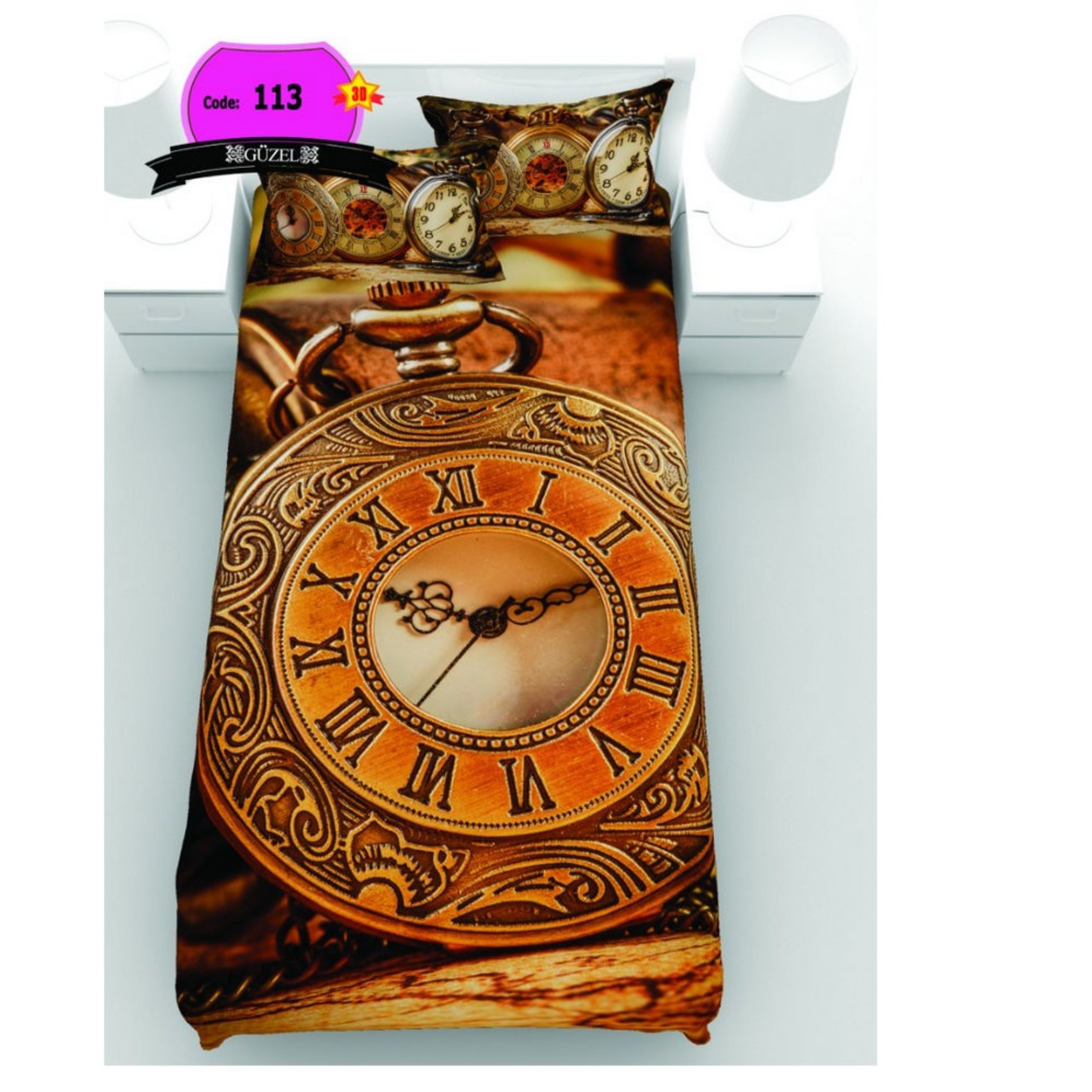 روتختی تک نفره سه بعدی برند گوزل -5 تکه -کد 113