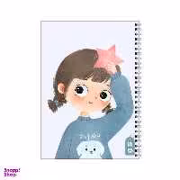 دفتر مشق 100 برگ بامبیلیپ طرح دختر و ستاره درخشان کد 7678817