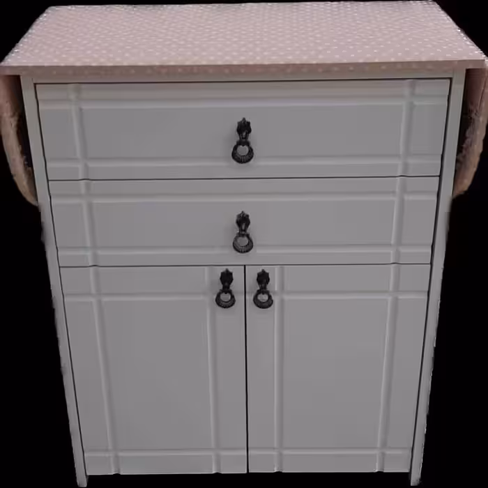 میز اتو دو کشو کد 302 رنگ سفید مدل 2