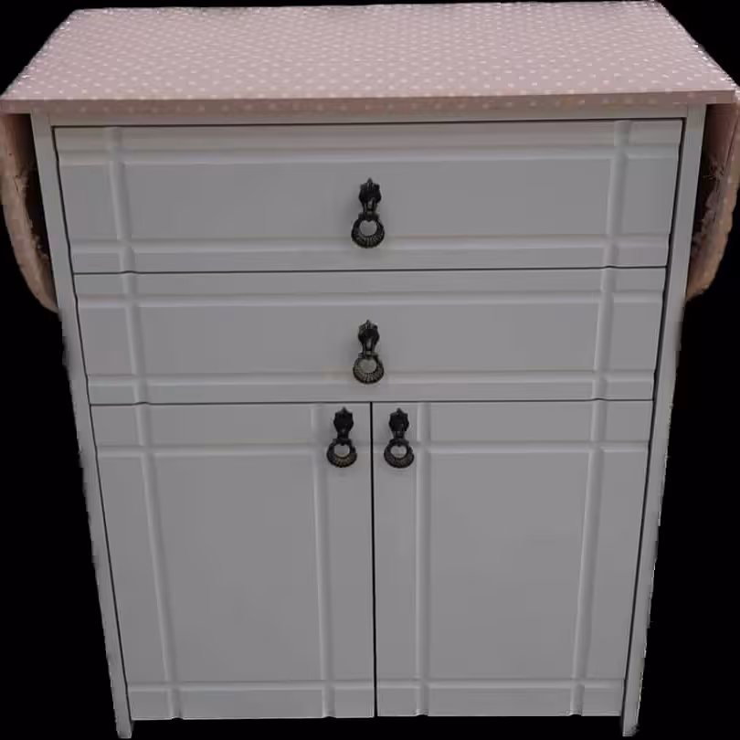 میز اتو دو کشو کد 302 رنگ سفید مدل 2