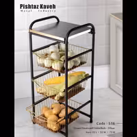 جاپیازی سه طبقه کشویی جاپیازی مشکی طلایی جاپیازی کاوه جاسیبزمینی پیازی غرفه نارنجی