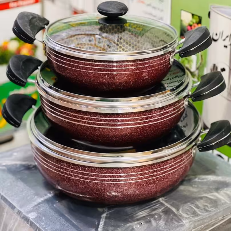 ماهی تابه گرانیت سه تیکه