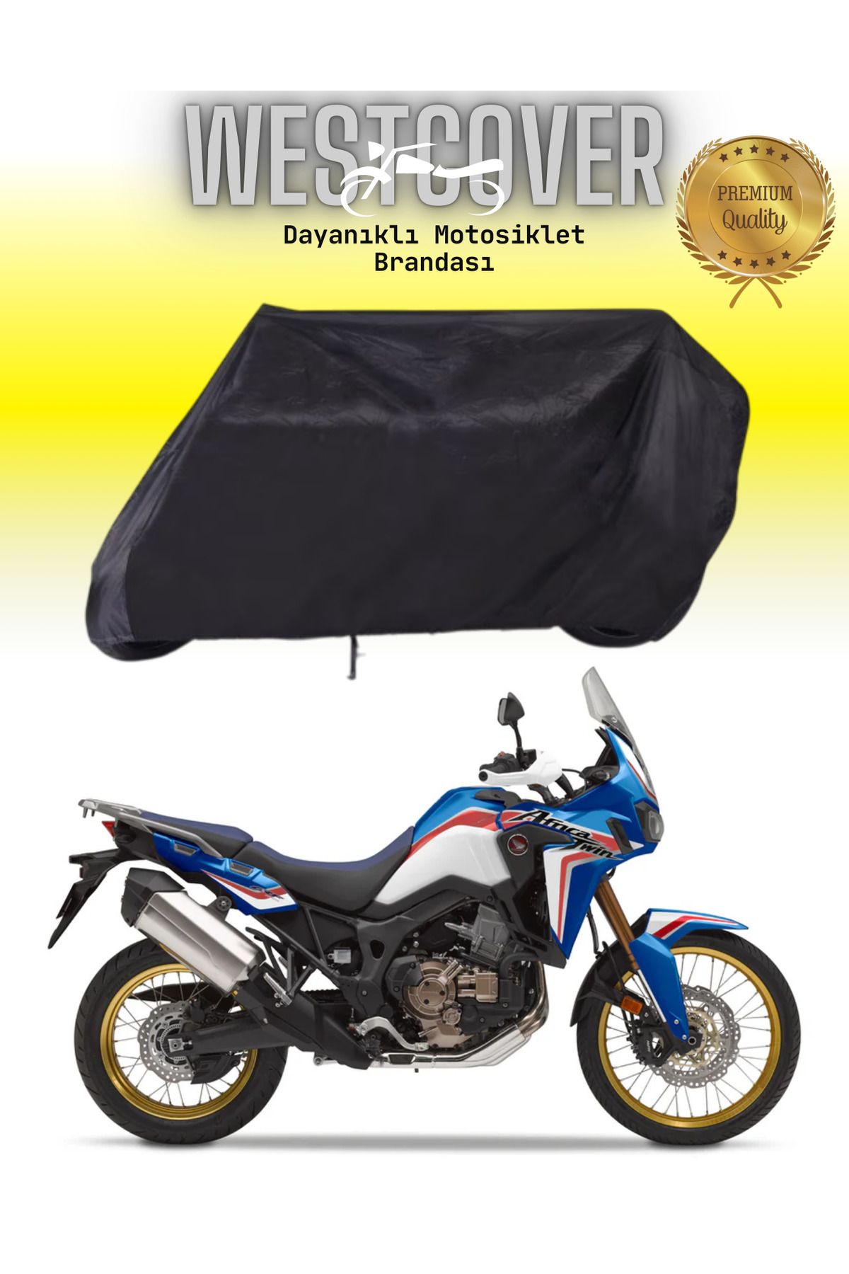 چادر موتورسیکلت مشکی HONDA CRF1000L آفریقا دوقلوی ماجراجویی ورزشی DCT سازگار با برنزه موتور سیکلت سیاه پوشش WestCover