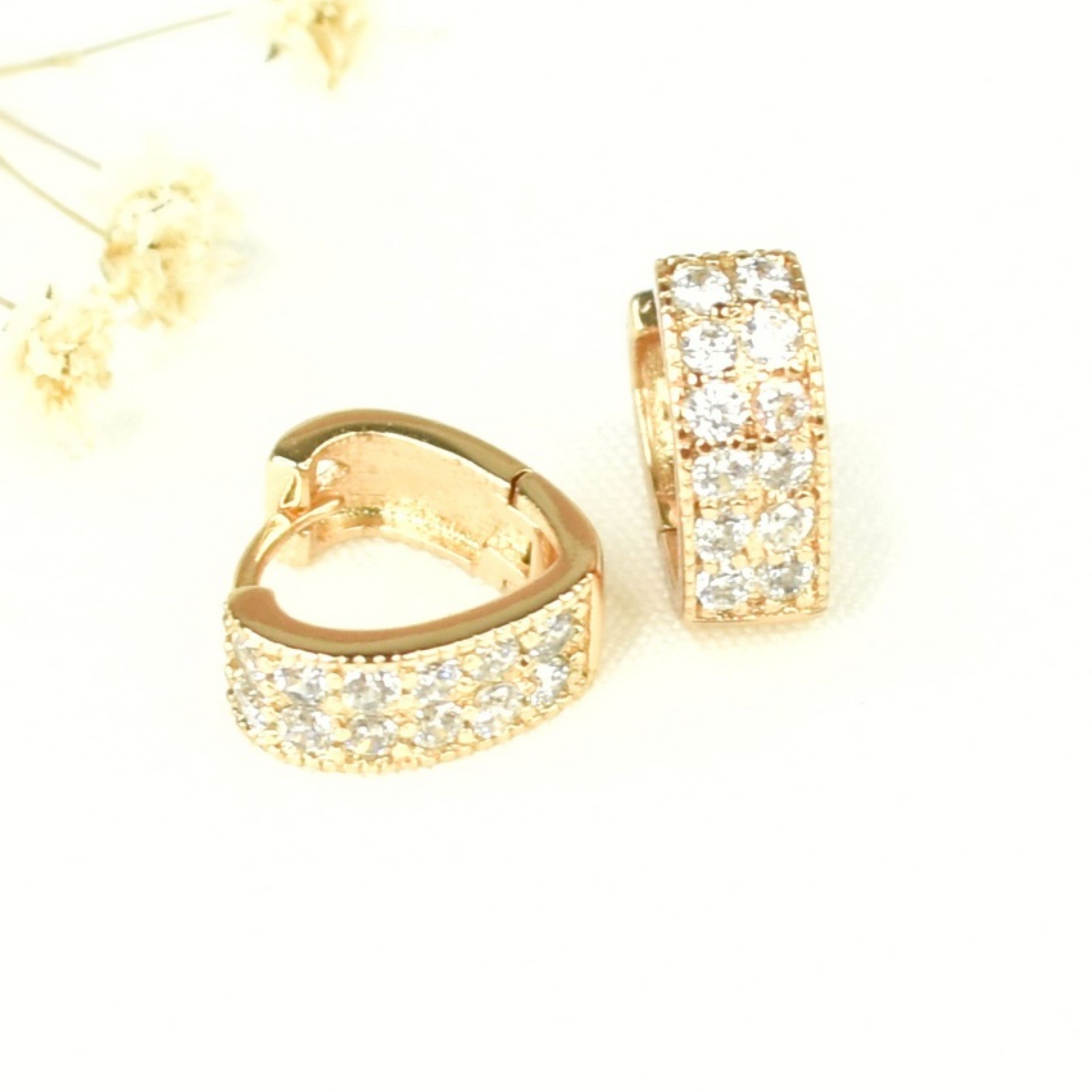 گوشواره ژوپینگ قلبی کد 7602