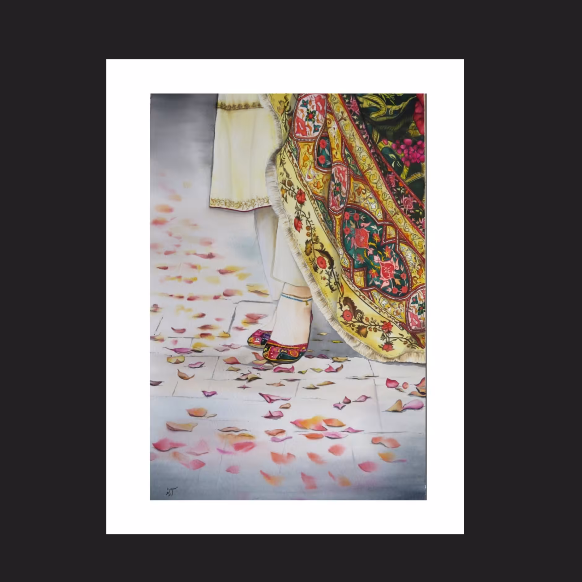 تابلوی نقاشی با تکنیک آبرنگ به نام آرامش از گالری هنر آپامه