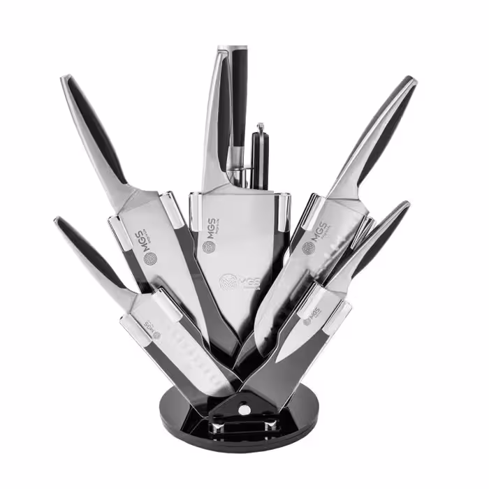 سرویس چاقو آشپزخانه 9 پارچه ام جی اس مدل KS-8012s