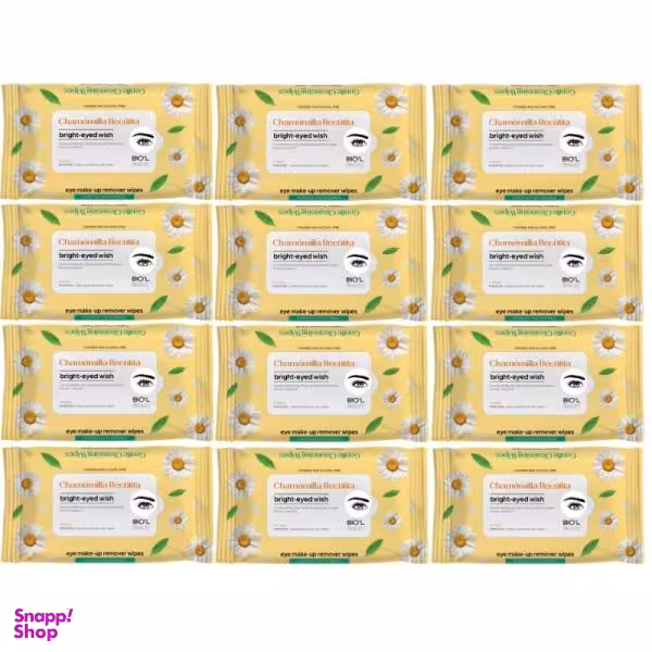 دستمال مرطوب بیول (Biol) مدل Chamomilla مجموعه 12 عددی