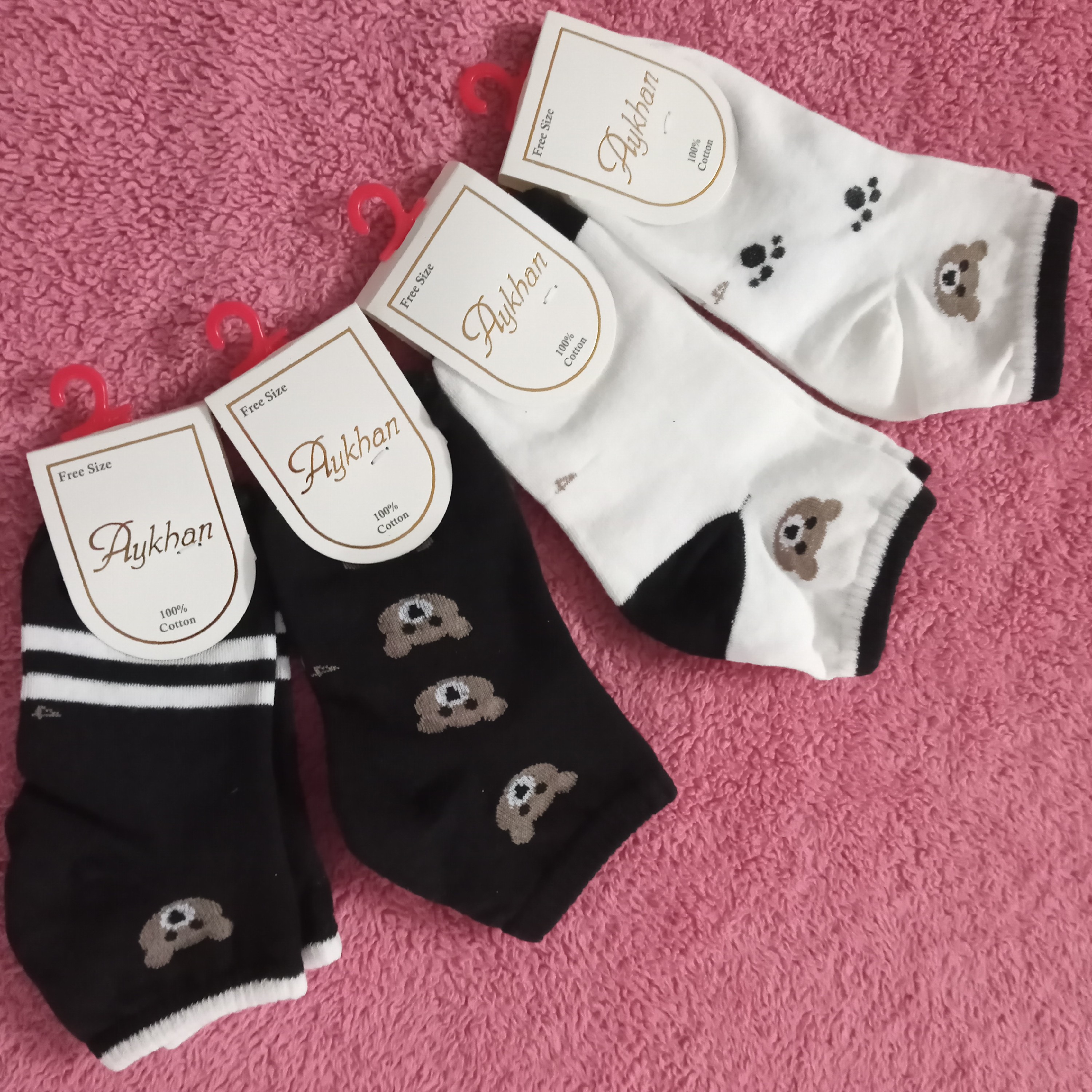 جوراب دخترانه .پسرانه مچی خرسی مناسب سن 6تا10ساله