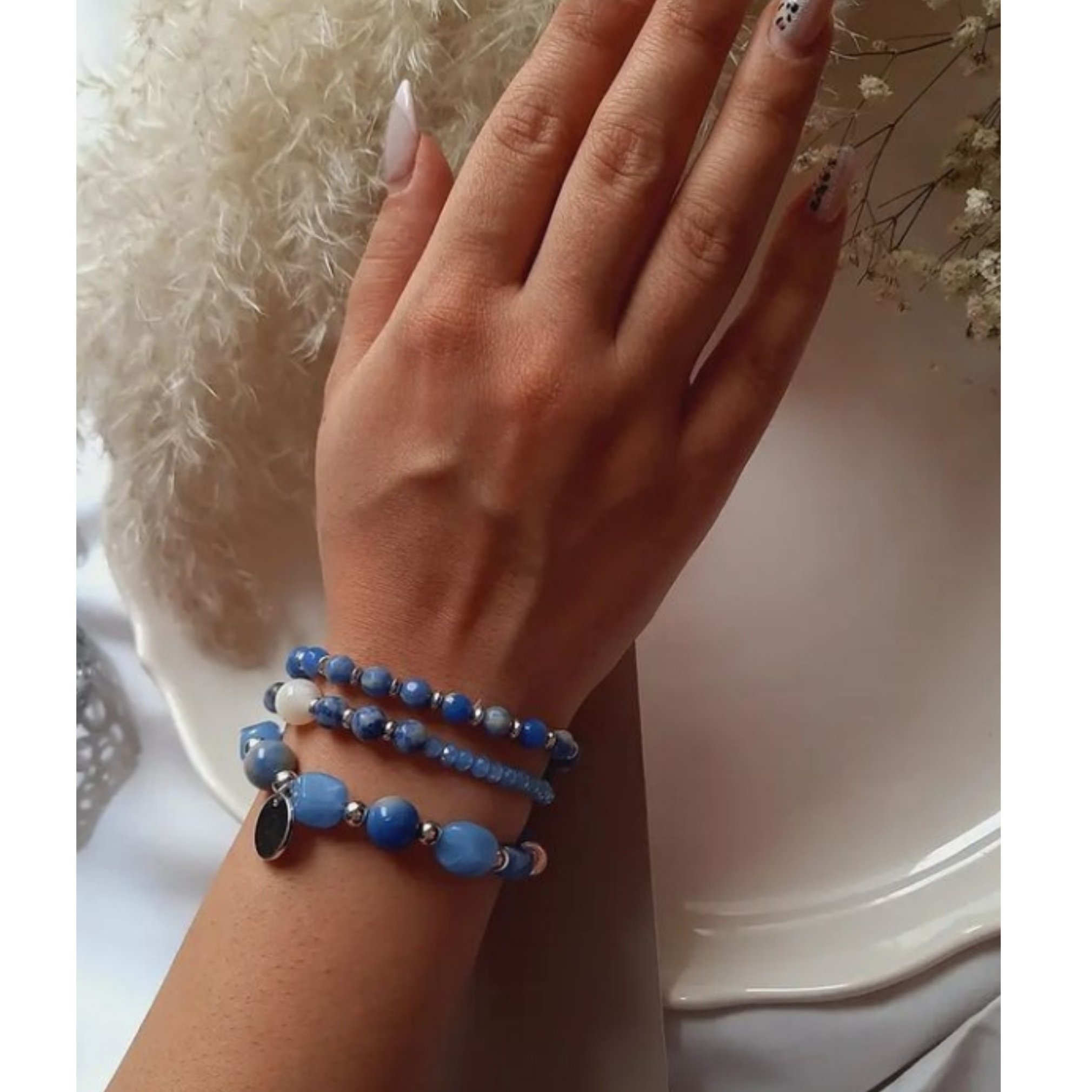 پک دستبند سه تایی آبی