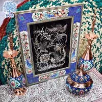 تابلو قلم زنی خاتم و  نقاشی مینیاتور 40 در 34 قیمت تولیدی 