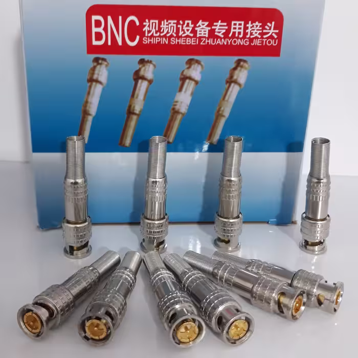 فیش bnc پیچی درجه 1  نارنجکی 10 عدد