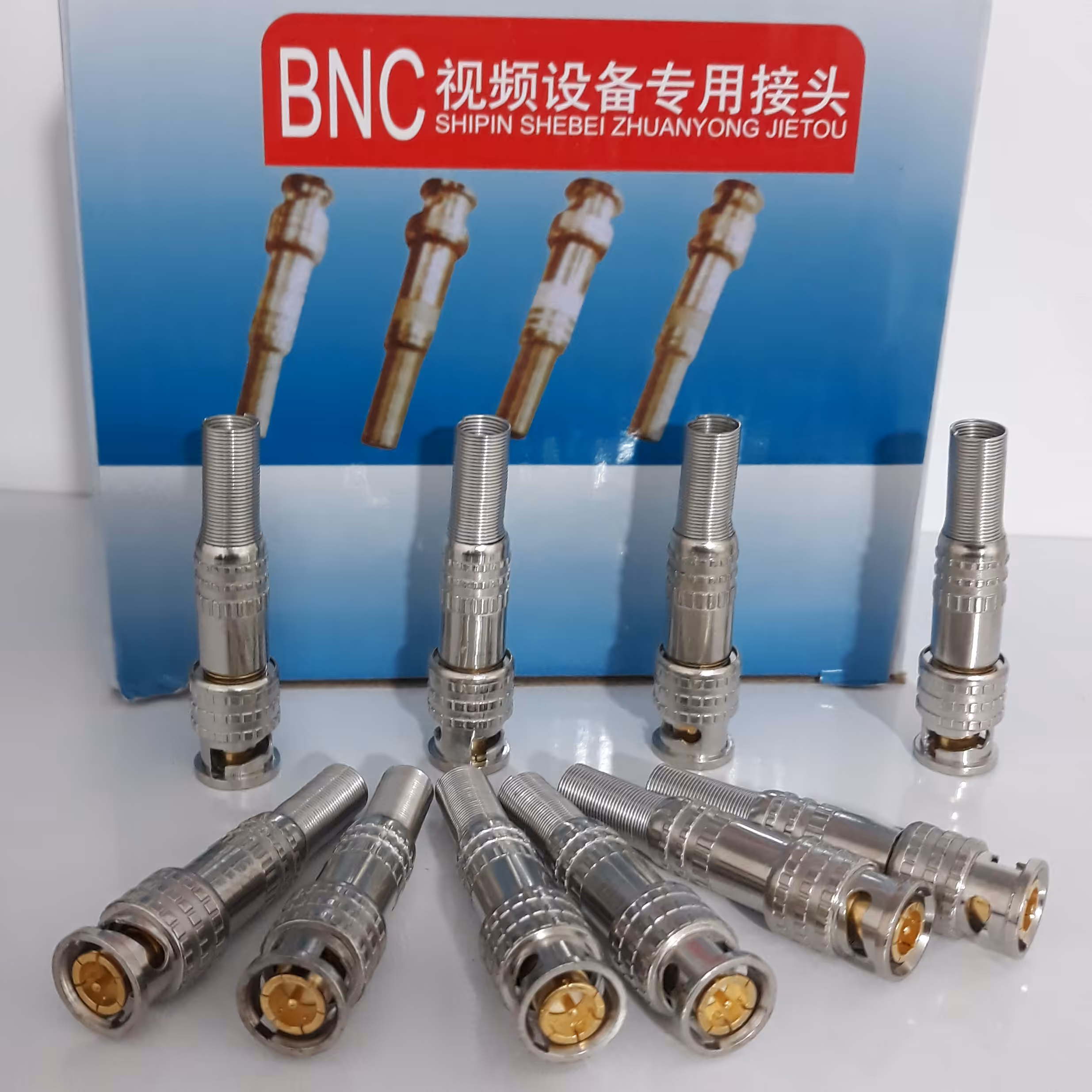 فیش bnc پیچی درجه 1  نارنجکی 10 عدد