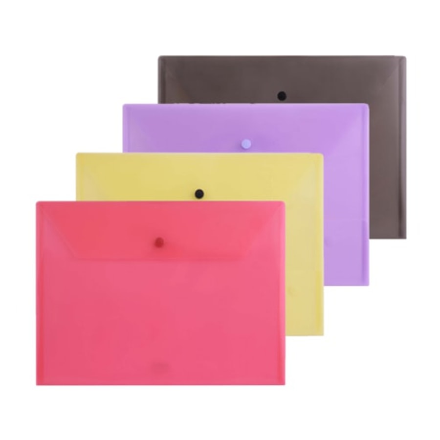 پوشه دکمه دار A4 شفاف پاپکو