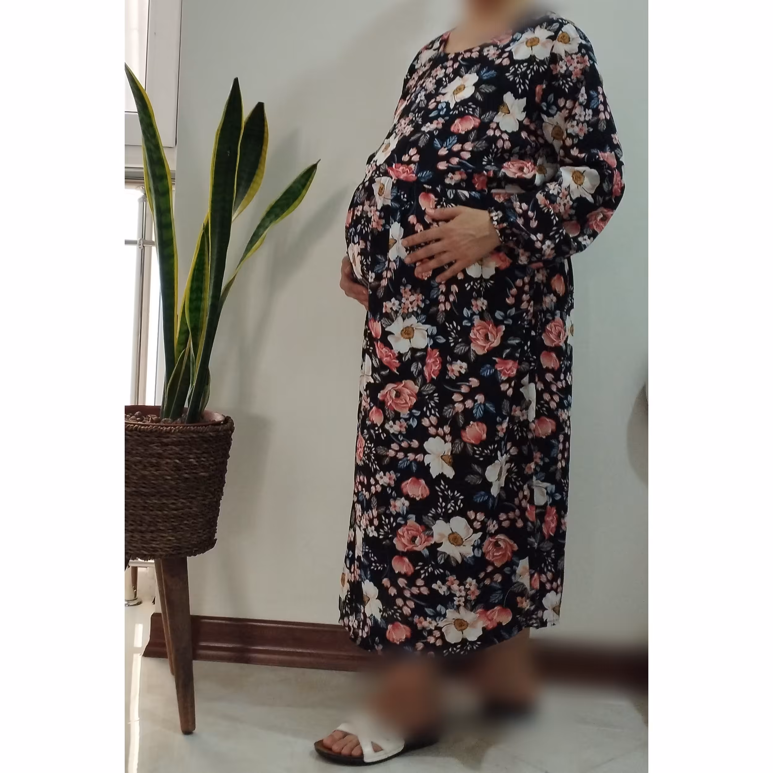 پیراهن بارداری کرپ حریر 