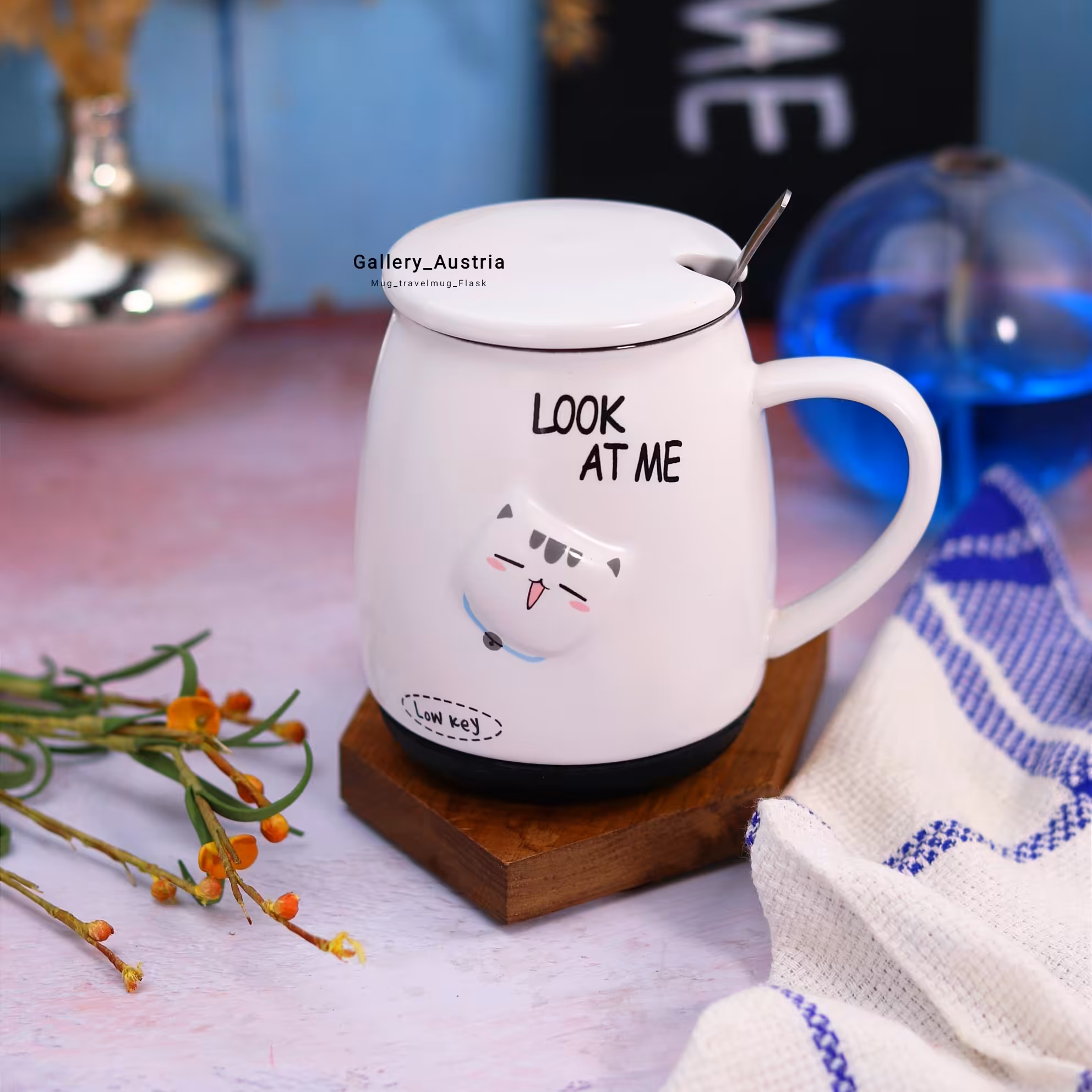 ماگ سرامیکی با طرح گربه ، وارداتی 