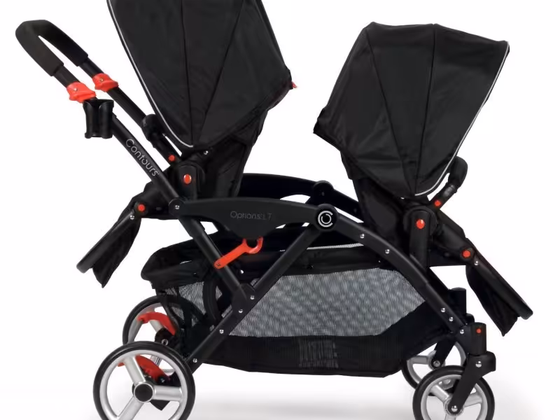 كالسكه دو قلو مشکی كودك كد014