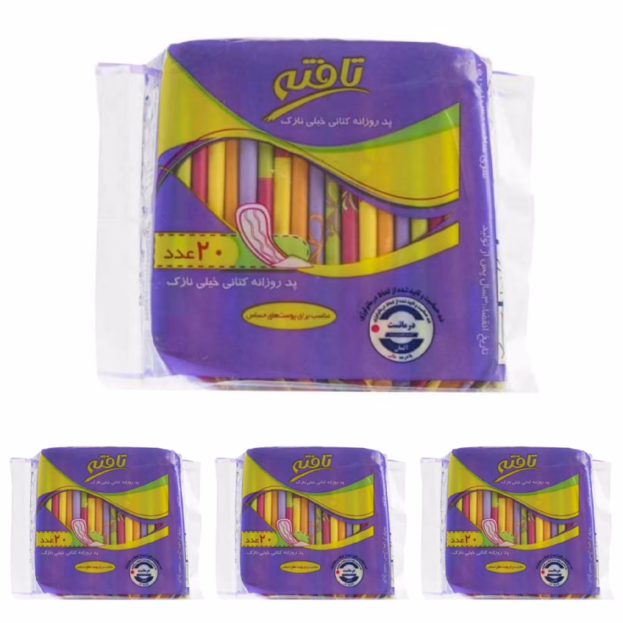 مجموعه 4 عددی پد روزانه تافته مدل ultra thin بسته  20 تایی در  فاطرشاپ 