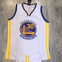 پیراهن حلقه ای و شورت بسکتبالی سفید گلدن استیت واریرز