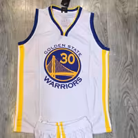 پیراهن حلقه ای و شورت بسکتبالی سفید گلدن استیت واریرز