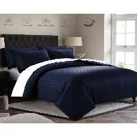 سرویس لحاف روتختی یک نفره 6 تکه عرض 90 دو رویه سرمه ای ای اس اف ASF مدل هتلی