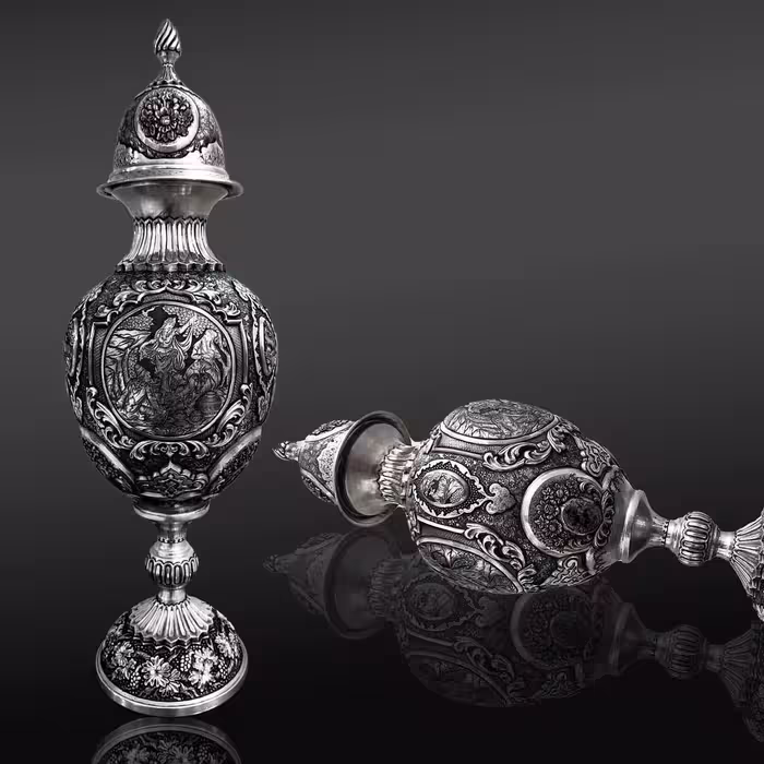 سنبلدان مسی سبک تلفیقی سیا قلم و برجسته