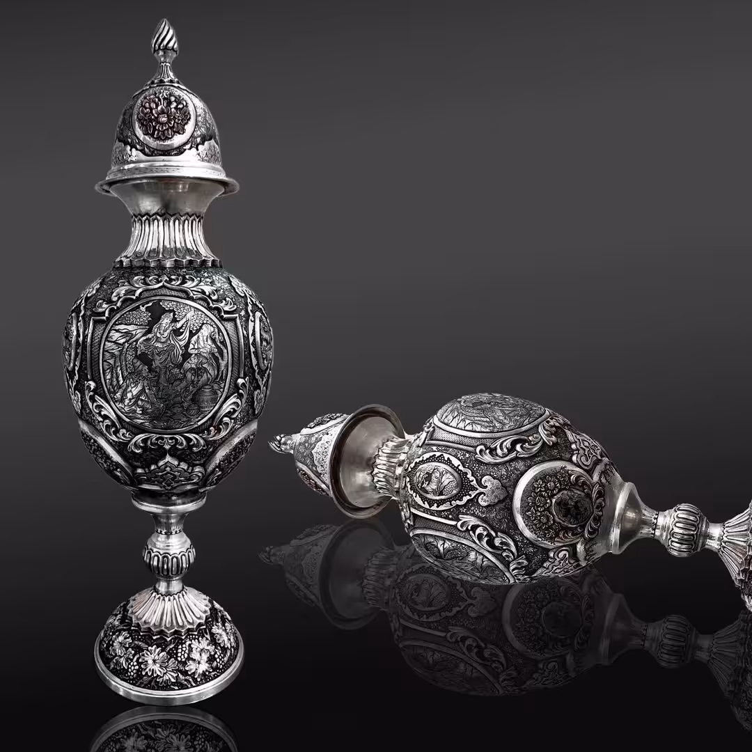 سنبلدان مسی سبک تلفیقی سیا قلم و برجسته