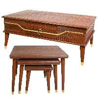 میز جلو مبل و عسلی مدل لاماری کد012  مجموعه 4 عددی 
