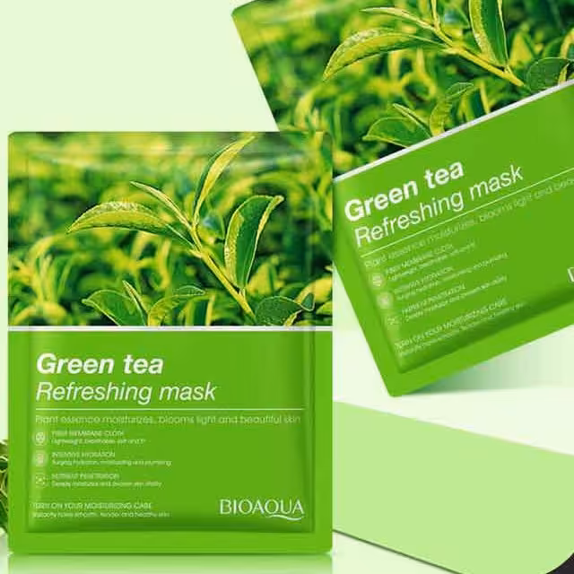 ماسک صورت ورقه ای چای سبز بیوآکوا