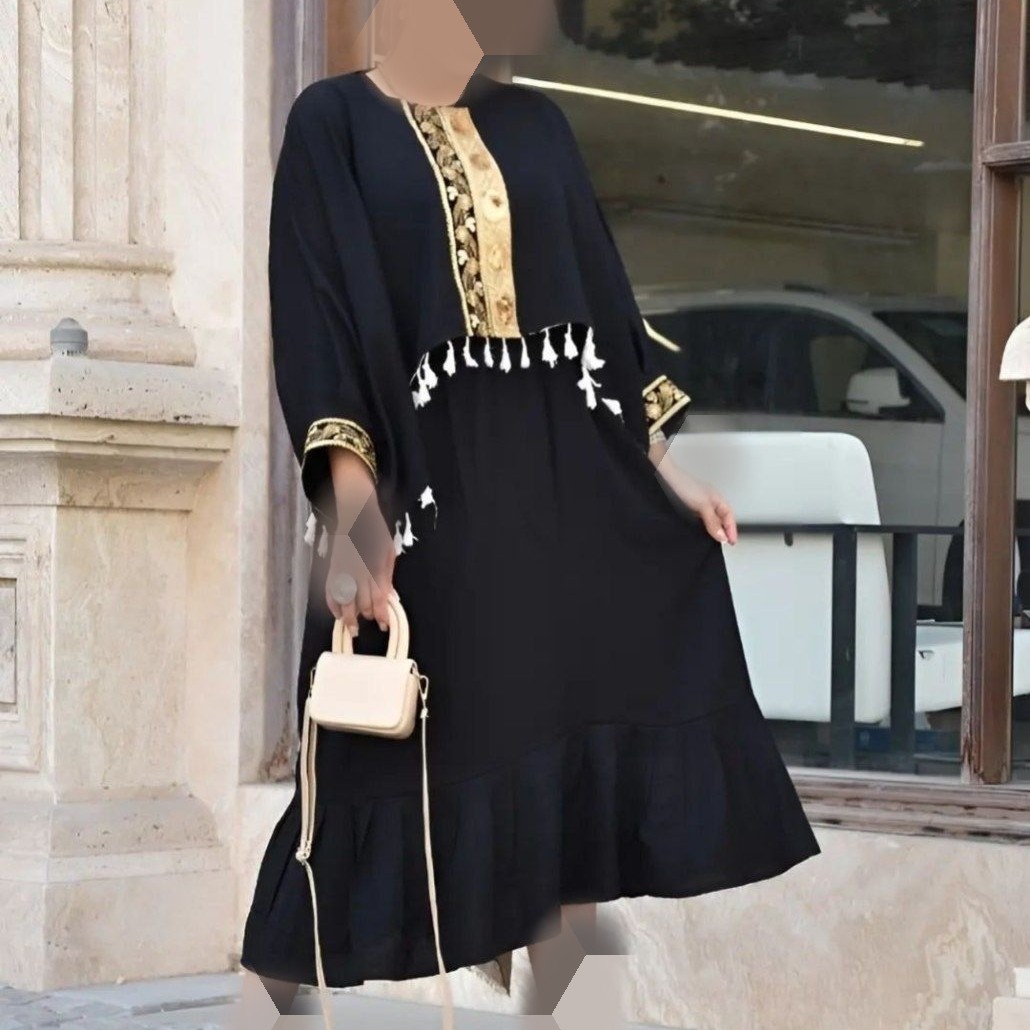 ست پانچ و دامن طلا جنس ابروبادی گرم بالا فری سایز تا 46
