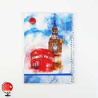 دفتر مشق 50 برگ سیمی مجلد طرح لندن آپادانا