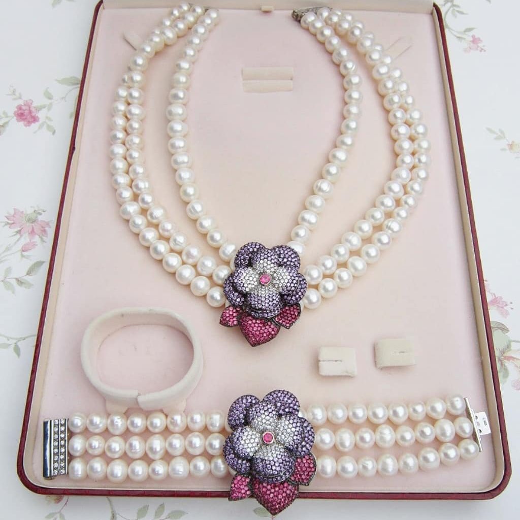 ست گردنبندودستبندنقره 