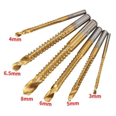 ست 6 عددی مته برش HSS چوب و فلز FLAT ROUTING DRILL SET