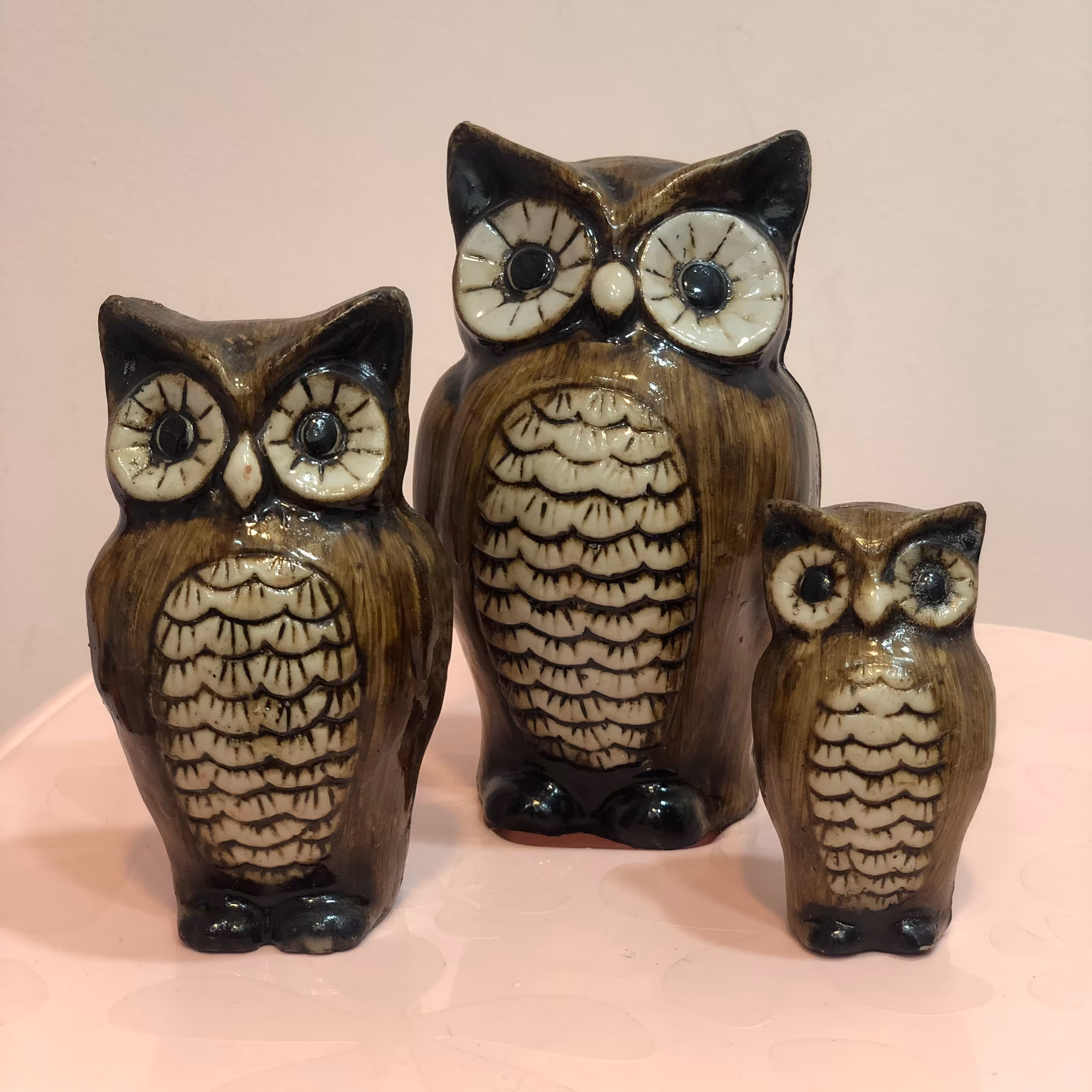 مجسمه دکوری طرح بوف ست سه تایی پلی رزین