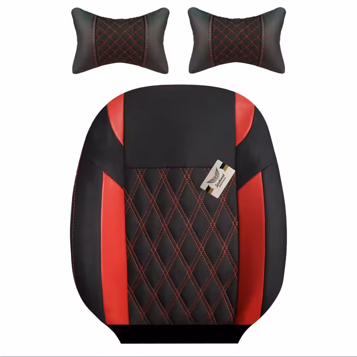 روکش صندلی سوشیانت مناسب پژو پارس جدید تمام جوون مشکی خرجکار زرشکی با پشت گردنی