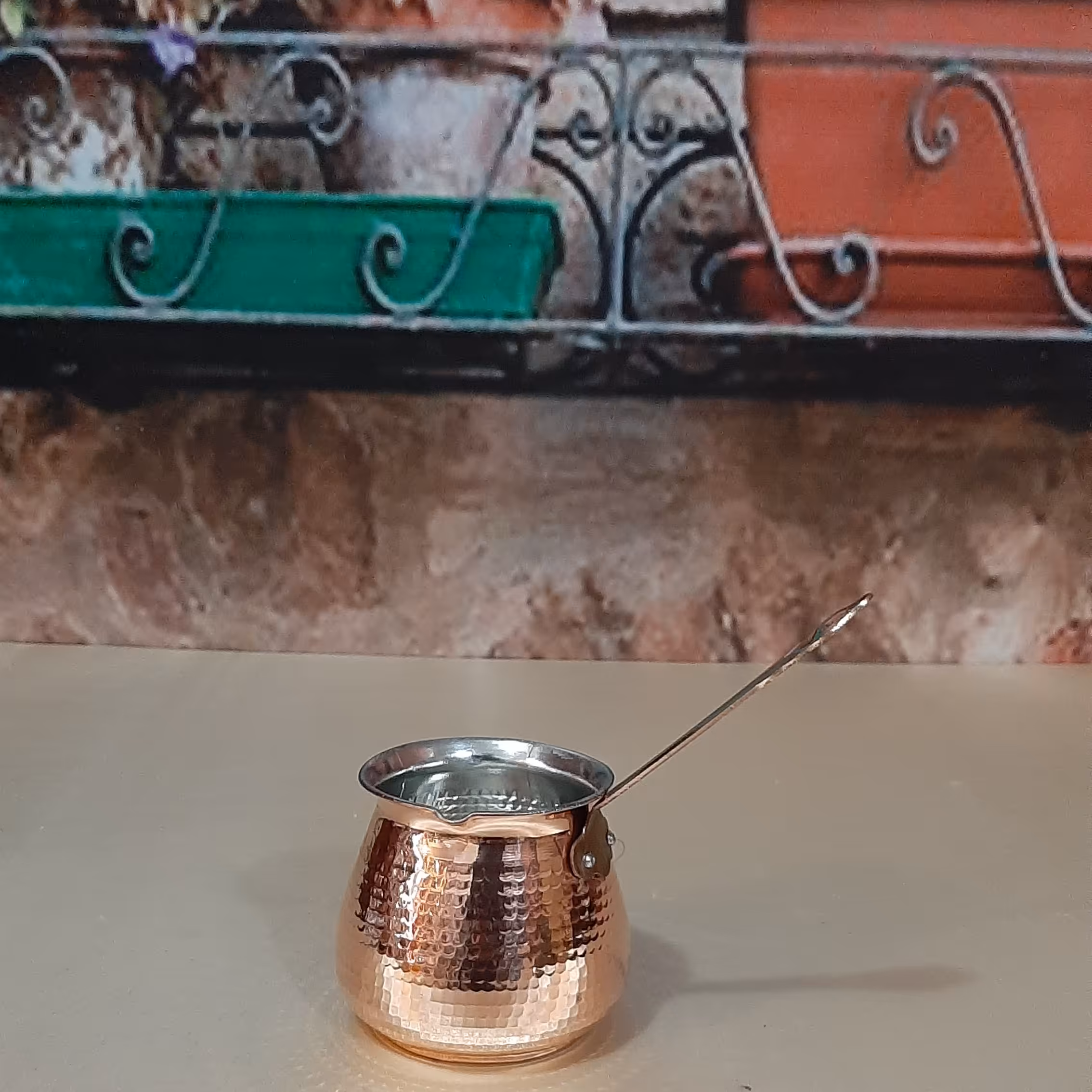 قهوه جوش دسته مسی1