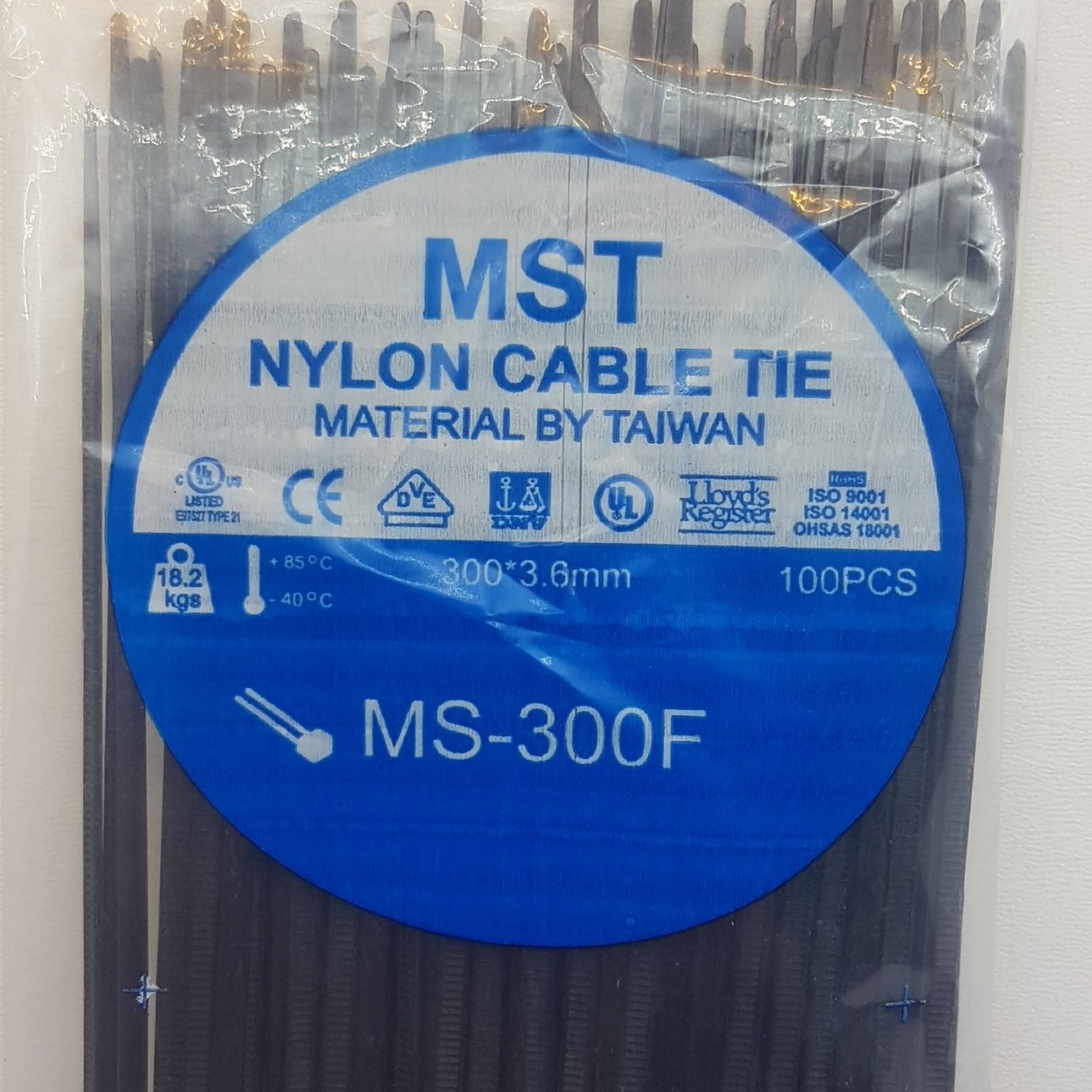 بست کمربندی 30 سانتی مشکی (100عددی)