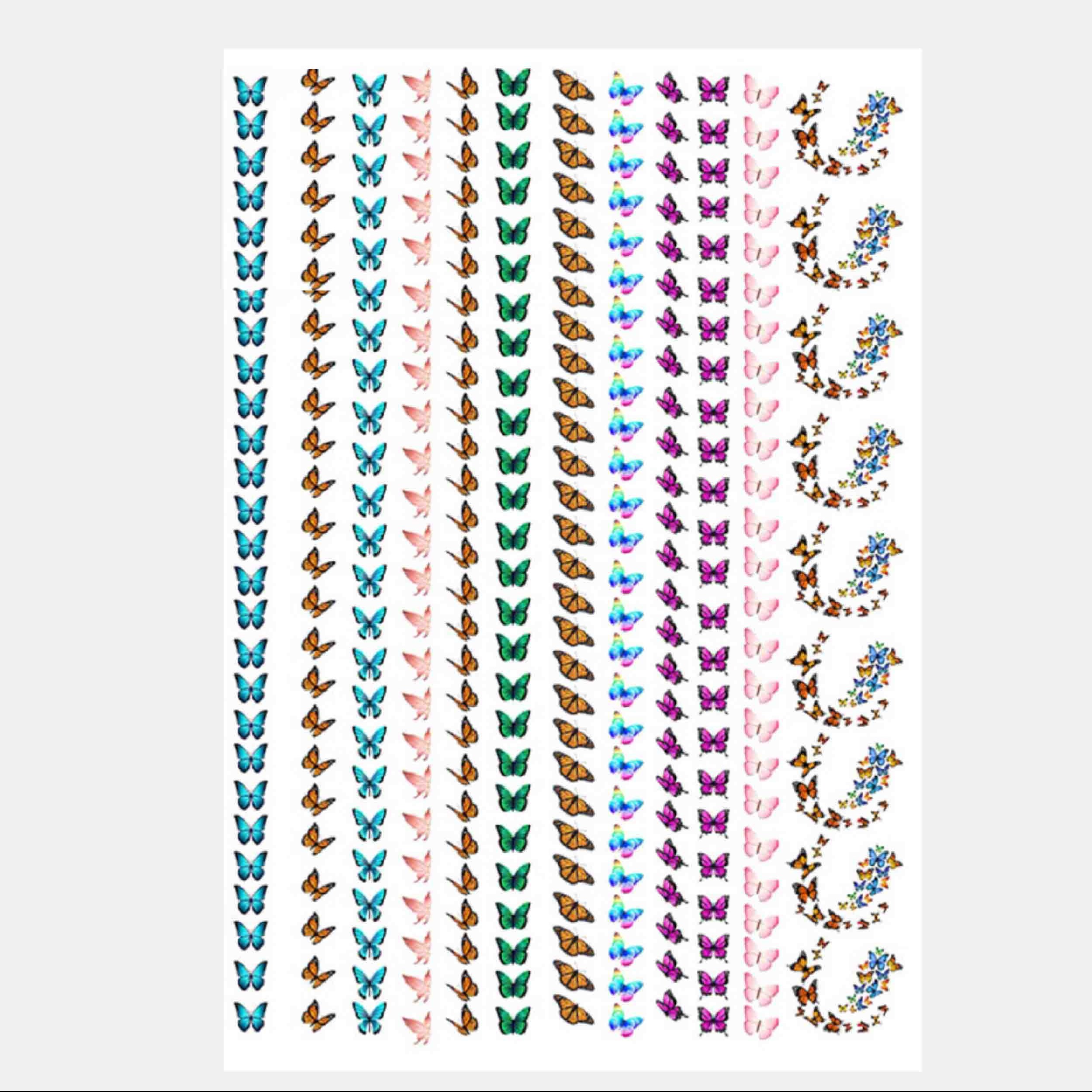 طلق ترنسپرنت یا رزین طرح پروانه های کوچک ابعاد 20 در 30 سانتی متر