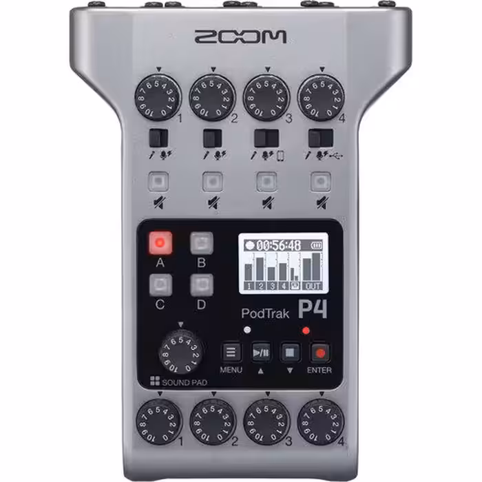 رکوردر صدا زوم Zoom PodTrak P4 Multitrack Recorder