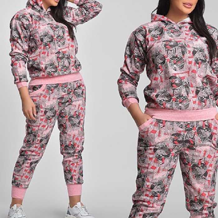 سویشرت و شلوار با طرح اشکال هندسی زیبا و جذاب