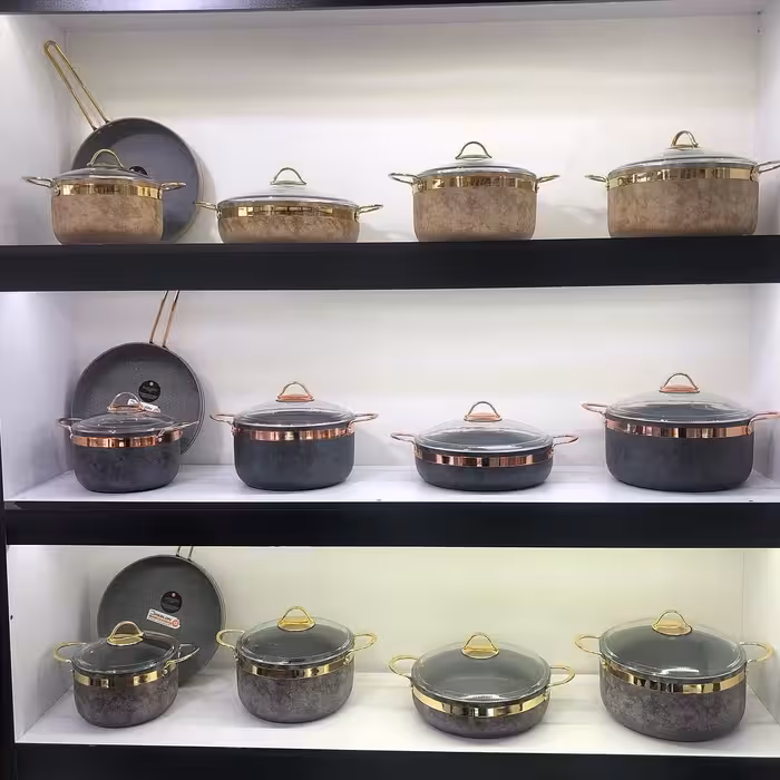 قابلمه بریونی 9 پارچه کمردار  ساخت ترکیه مخملی 