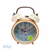 ساعت رو میزی زنگ دار کرمی