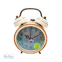 ساعت رو میزی زنگ دار کرمی