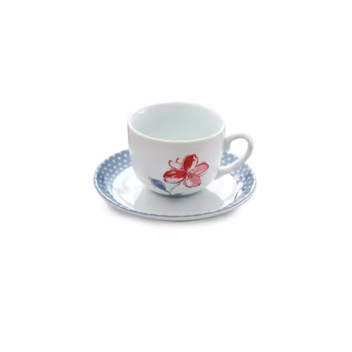 سرویس چای خوری والنسیا ارغوانی 6 نفره چینی زرین ایتالیا اف 12 پارچه