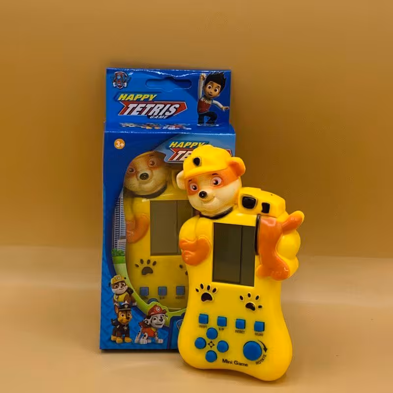 اتاری دستی شخصیت های سگ های نگهبان باطری خور و جذاب در رنگ های ابی و قرمز