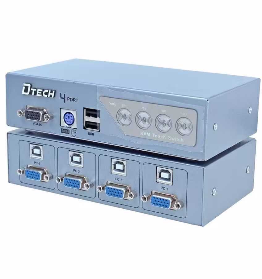 سوییچ KVM چهار پورت دی تک مدل دی تی 8041