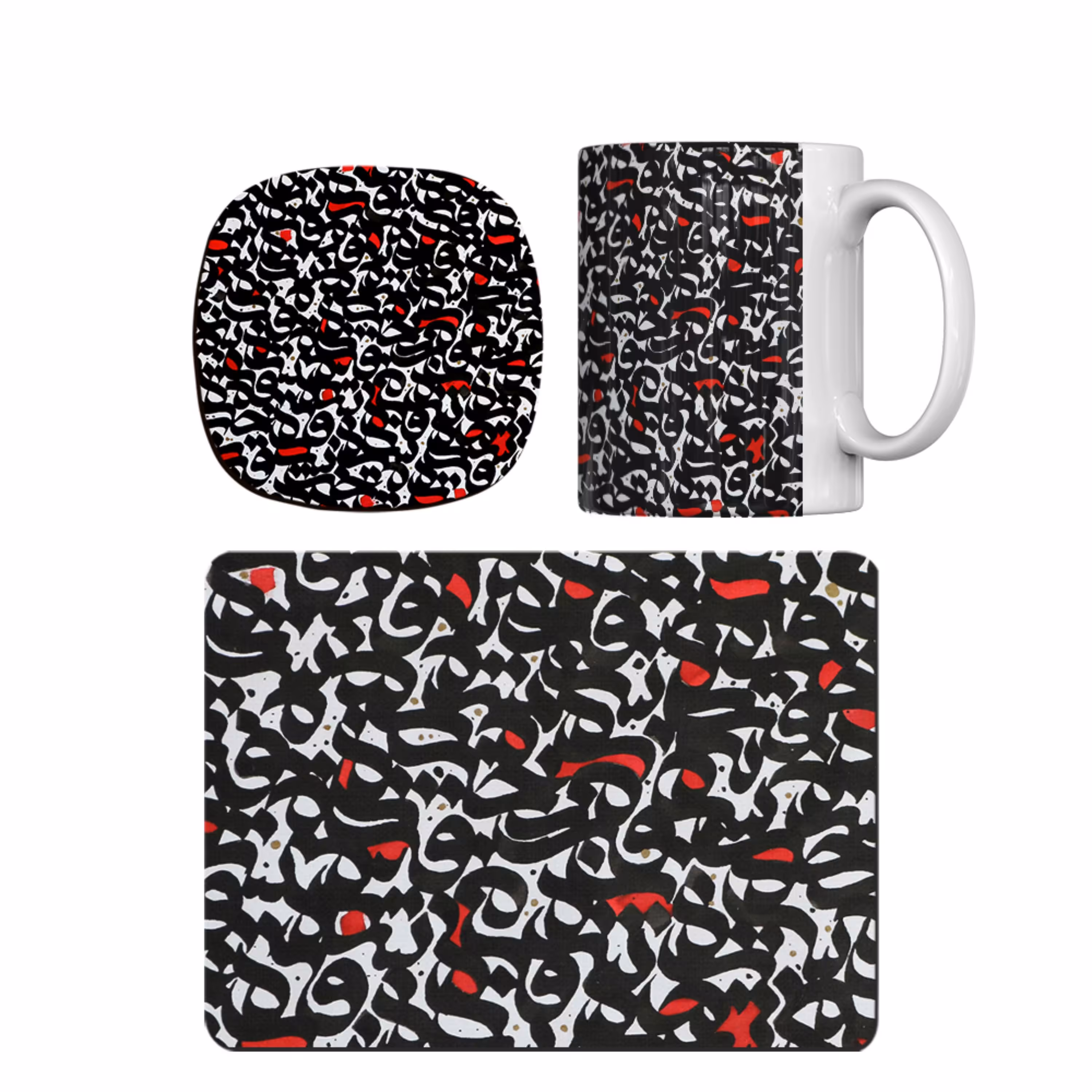 ست رومیزی (ماگ و زیرلیوانی و موس پد)کد trm217