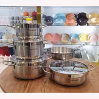 قابلمه استیل کرکماز 9پارچه مدل آلفا حک شده ی اصل