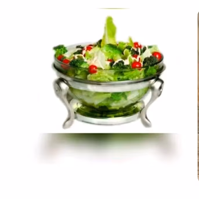 سوفله رزلند سالادخوری استیل نگین دار